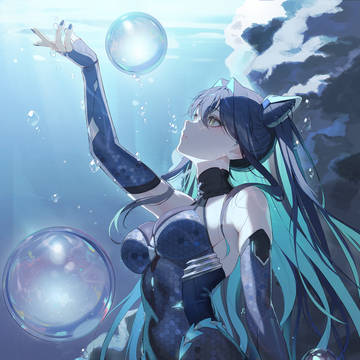 光る泡