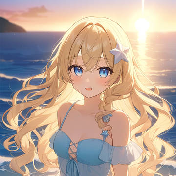 星乃瑠奈の夕日ビーチ