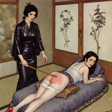 spanking on chaise lounge