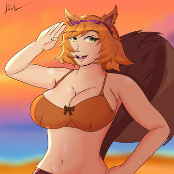 Squirrel beach time!