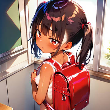 日焼けっ娘と教室で