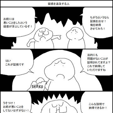 疑惑を追及する人