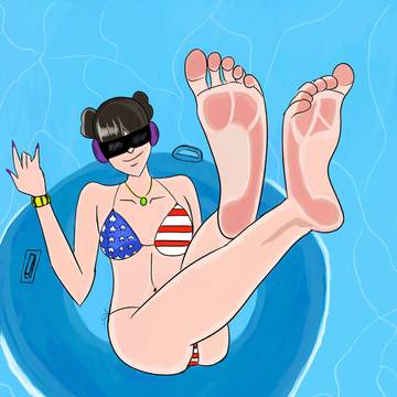 Li Fen At The Pool