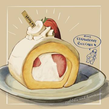 いちごのロールケーキ