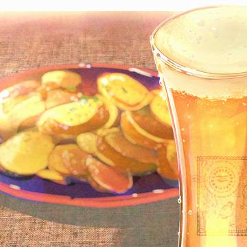 ビールとジャーマンポテト