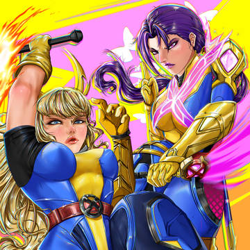 Magik and Psylocke Retro X-men