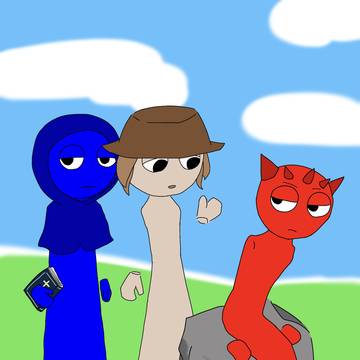 ボッチ三銃士を描いたよ