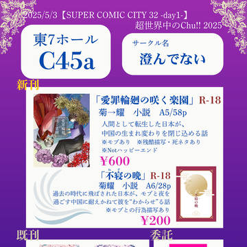 5/3スパコミ せかちゅお品書き