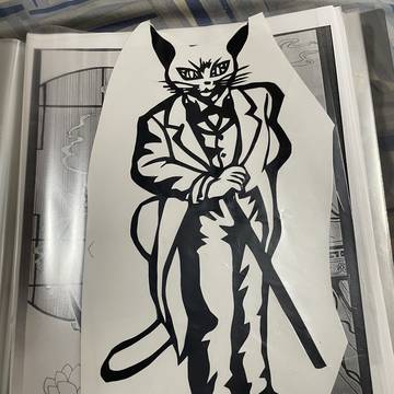 猫の恩返しのバロンの切り絵