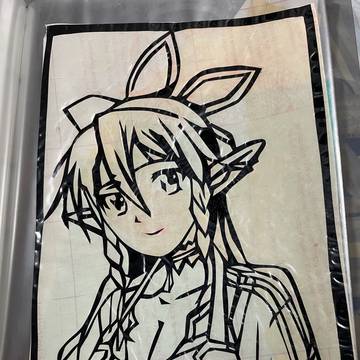 ソードアート・オンラインのリーファの切り絵