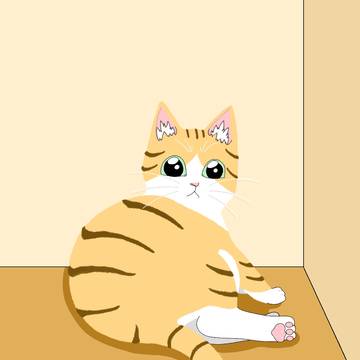 こっち見てるにゃんこ