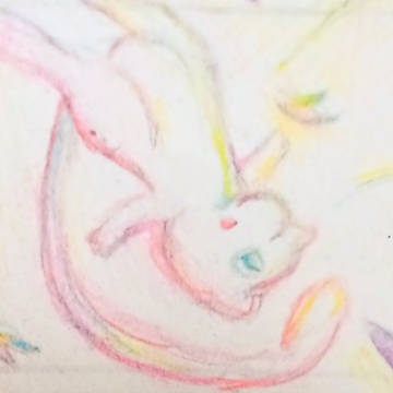 初めての角度で描いたミュウ