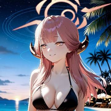 夕暮れビーチのアル