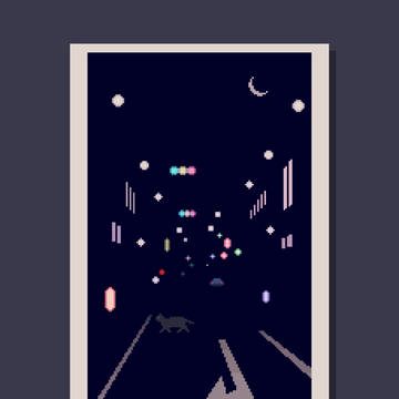 夜の道路 128×228