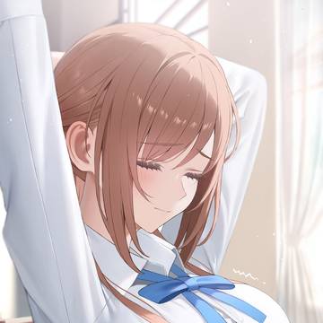 伸びー