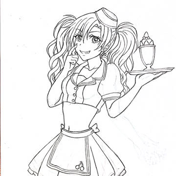 ダイナーの女の子