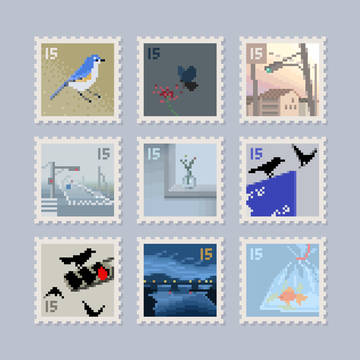 切手サイズのドット絵たち