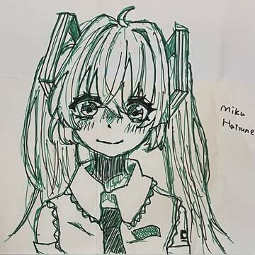 友人が描いた★初音ミク