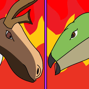 オオツノジカ VS ステゴサウルス