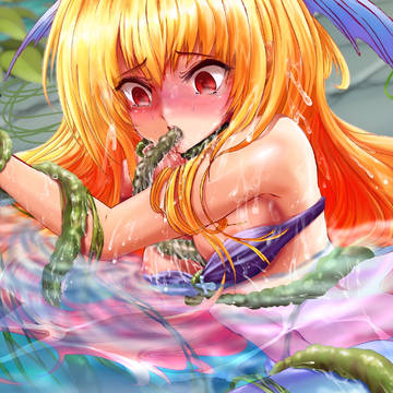ブラックキャット - イヴ 人魚変身 触手襲撃02