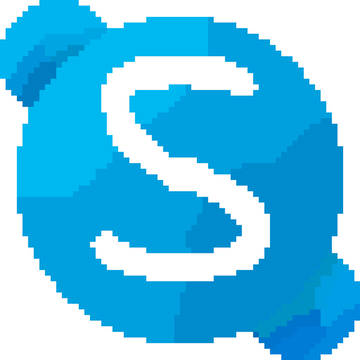 skype　ロゴ　ドット絵