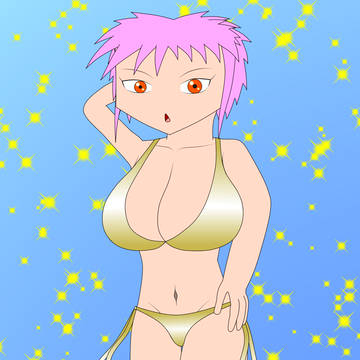 金ビキニ姿のルミンバ
