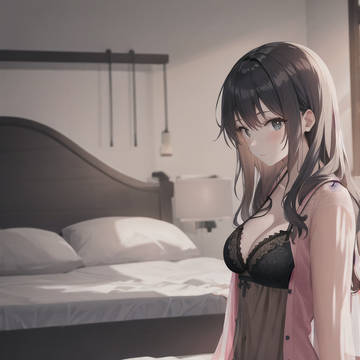 A shy and alluring catgirl