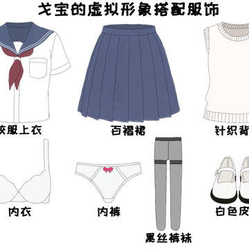 戈宝的虚拟形象搭配服饰