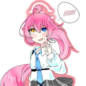 髪の毛をほどくホシノ先輩