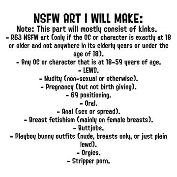 NSFW Art I Will/Never Will Make