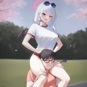 黒舘ハルナ肩車(リクエスト)