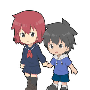 「廻校」より、アカリ＆コウキ