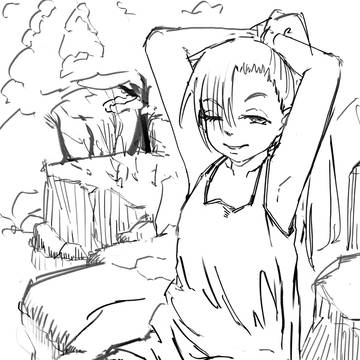 川辺で涼む的なやつ