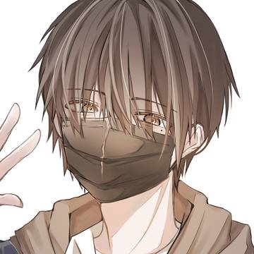 にっこり黒マスク男