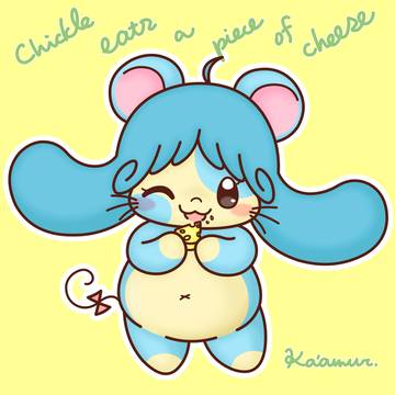 チーズを食べるちっくるちゃん