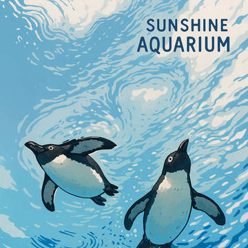 空を泳ぐペンギン