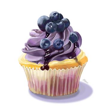 ブルーベリーカップケーキ