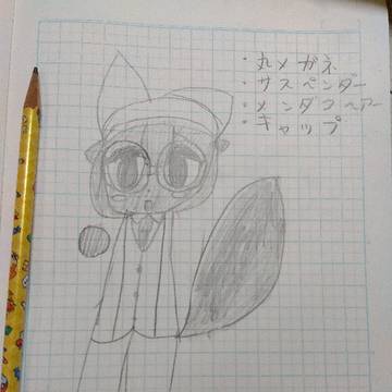 オリキャラとコースターに推し描いた