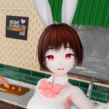 Buns Takes a Kitchen Selfie