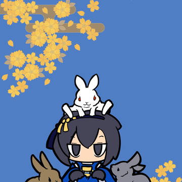 三日月宗近とウサギ　ミニ！