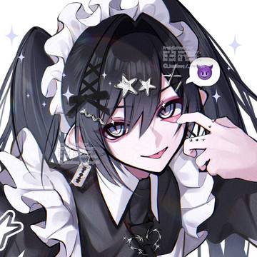 黒髪ツインテメイドくん