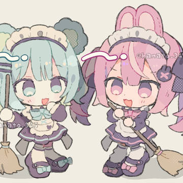 サボっておしゃべり中🐰🧸