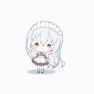 水色メイドちゃん
