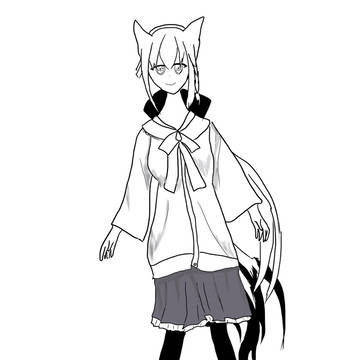 練習絵　我が王　私服の姿