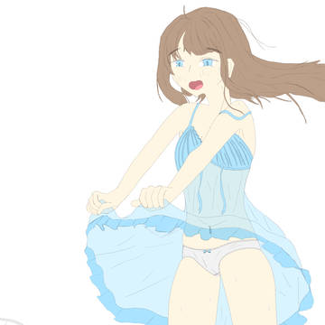 股が蒸れちゃった女の子