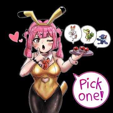 Coral bunny pikachu girl