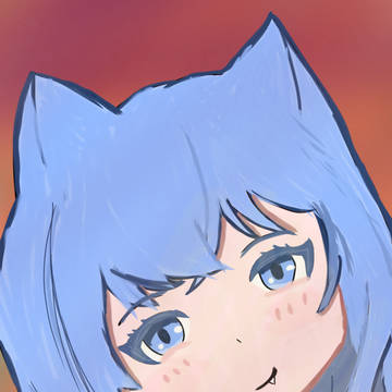 水色の猫耳っ子