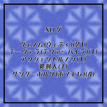 2025/3~5月 Xログ