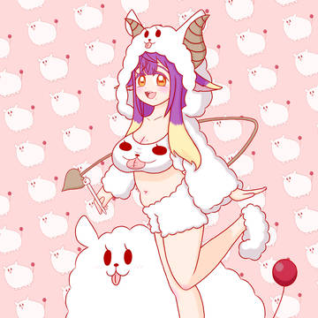 わたあめ犬コスさはらさん😈💕☁