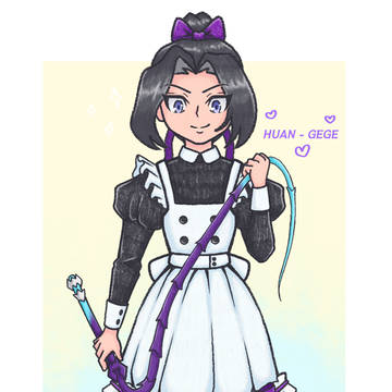 Jc on a maid outfit